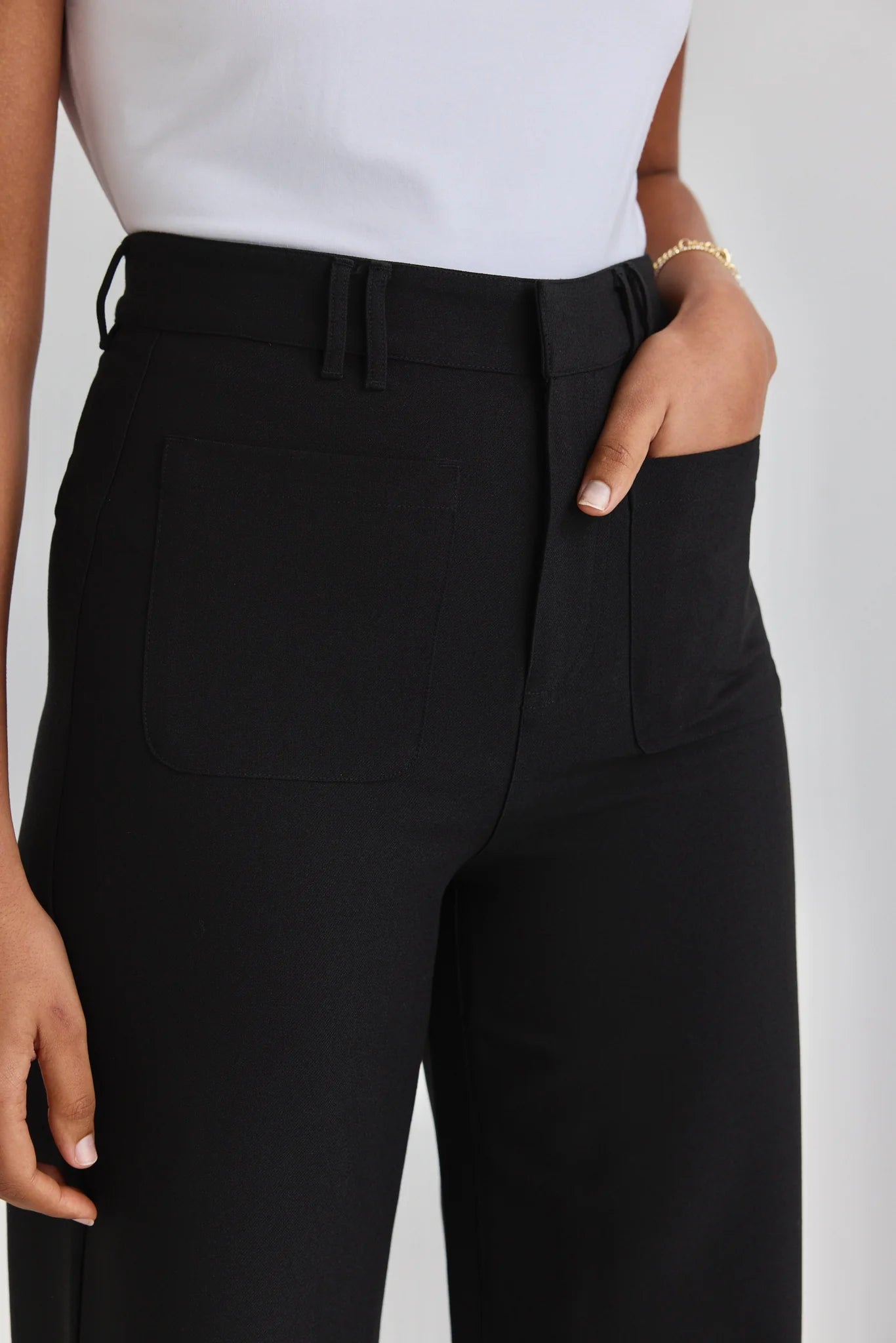 Zoey High rise pants - Soft Black