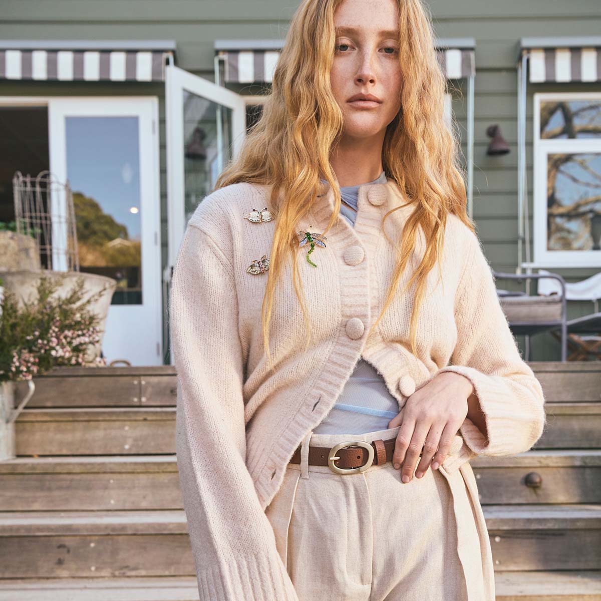 Nocturne Belt - Tan/Gold