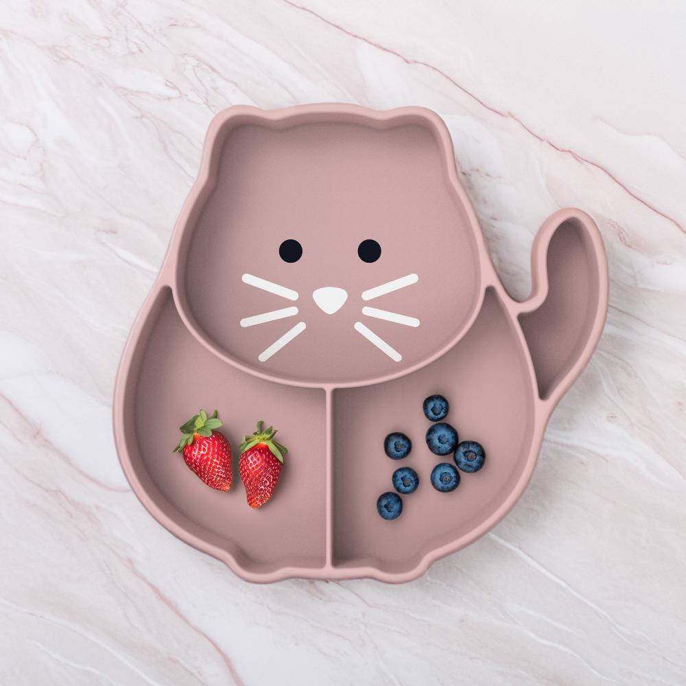 Melii Suction Plate - Pink Cat
