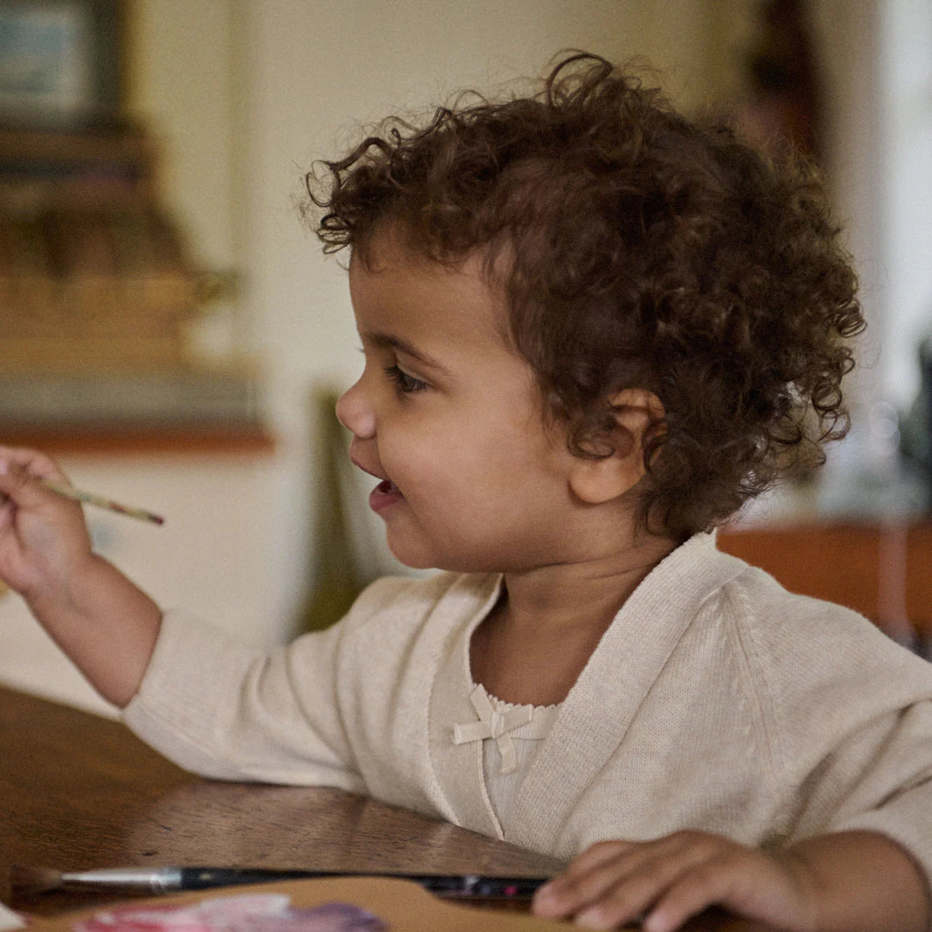 CECIL CARDIGAN, Oatmeal Marl