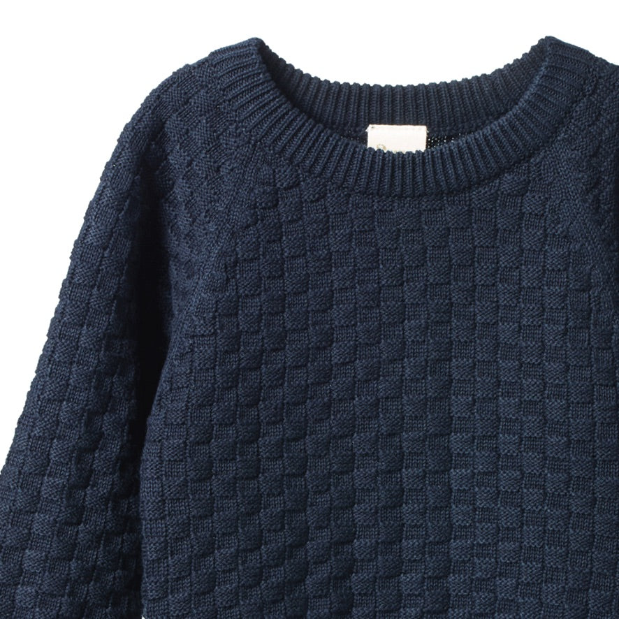 Billy jumper - NAVY BASKET KNIT