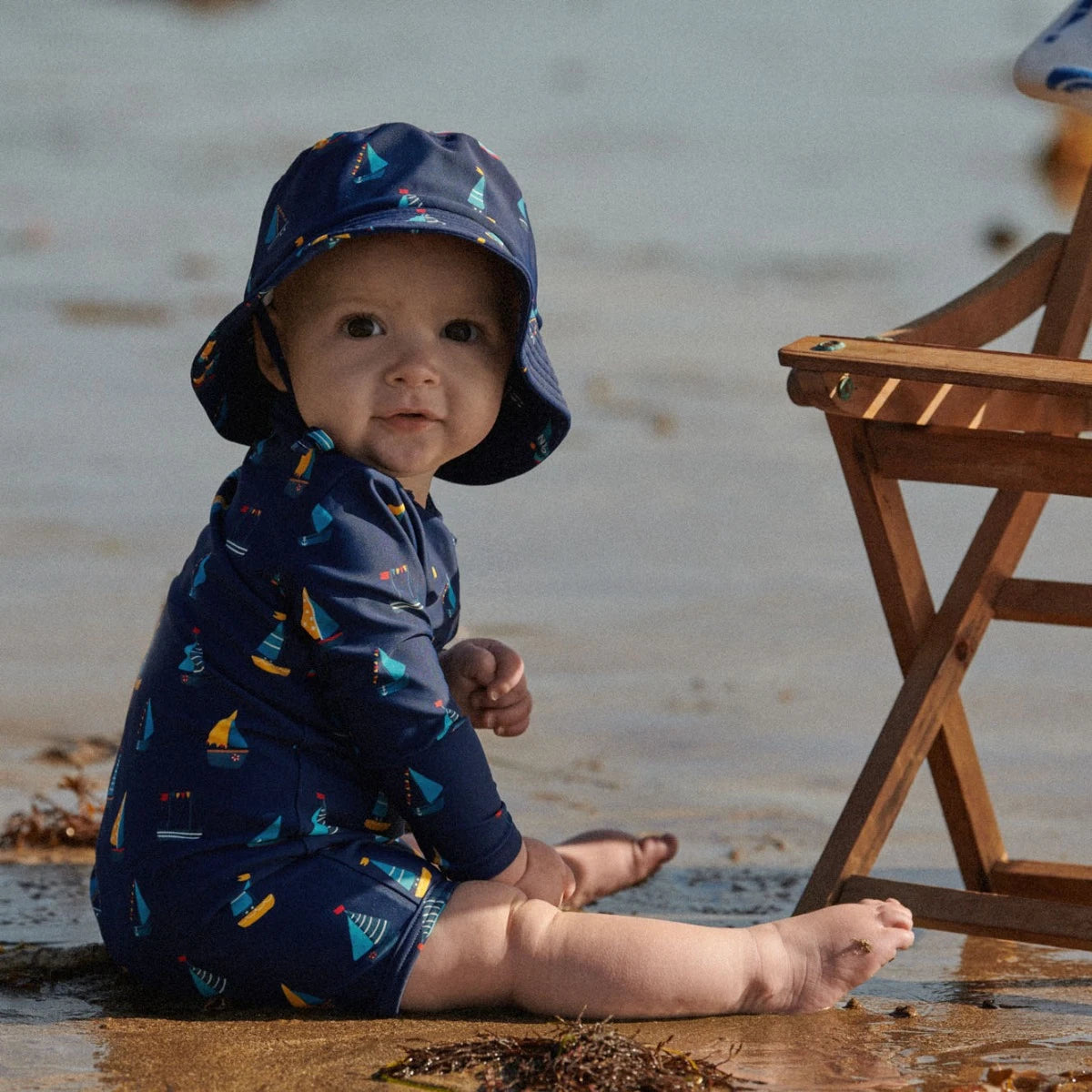 One piece Bathing trunks -Regatta Navy Print