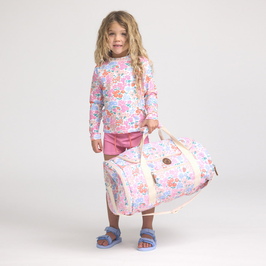 Packable Duffle Bag - Strawberry Splash