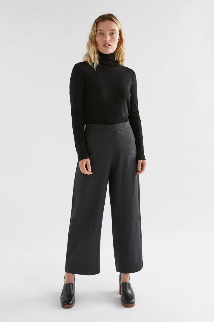 MERINO LONG SLEEVE SKIVVY - Black