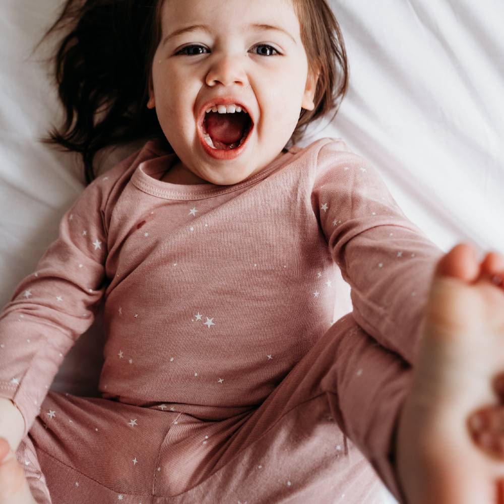 Woolbabe Merino/Organic Cotton Winter Pyjamas - Dusk Stars
