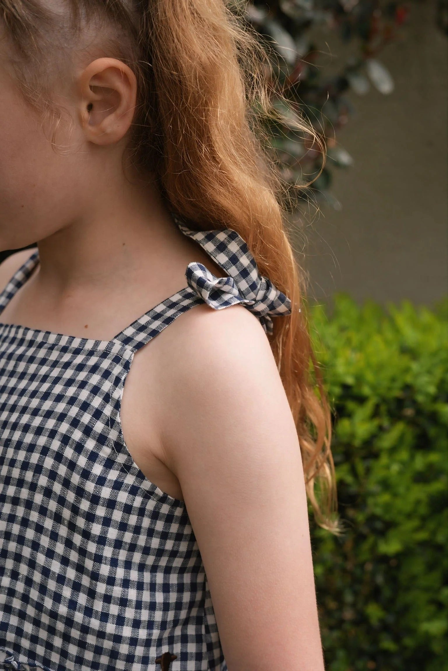 The Rita Dress - Navy/ cream Gingham