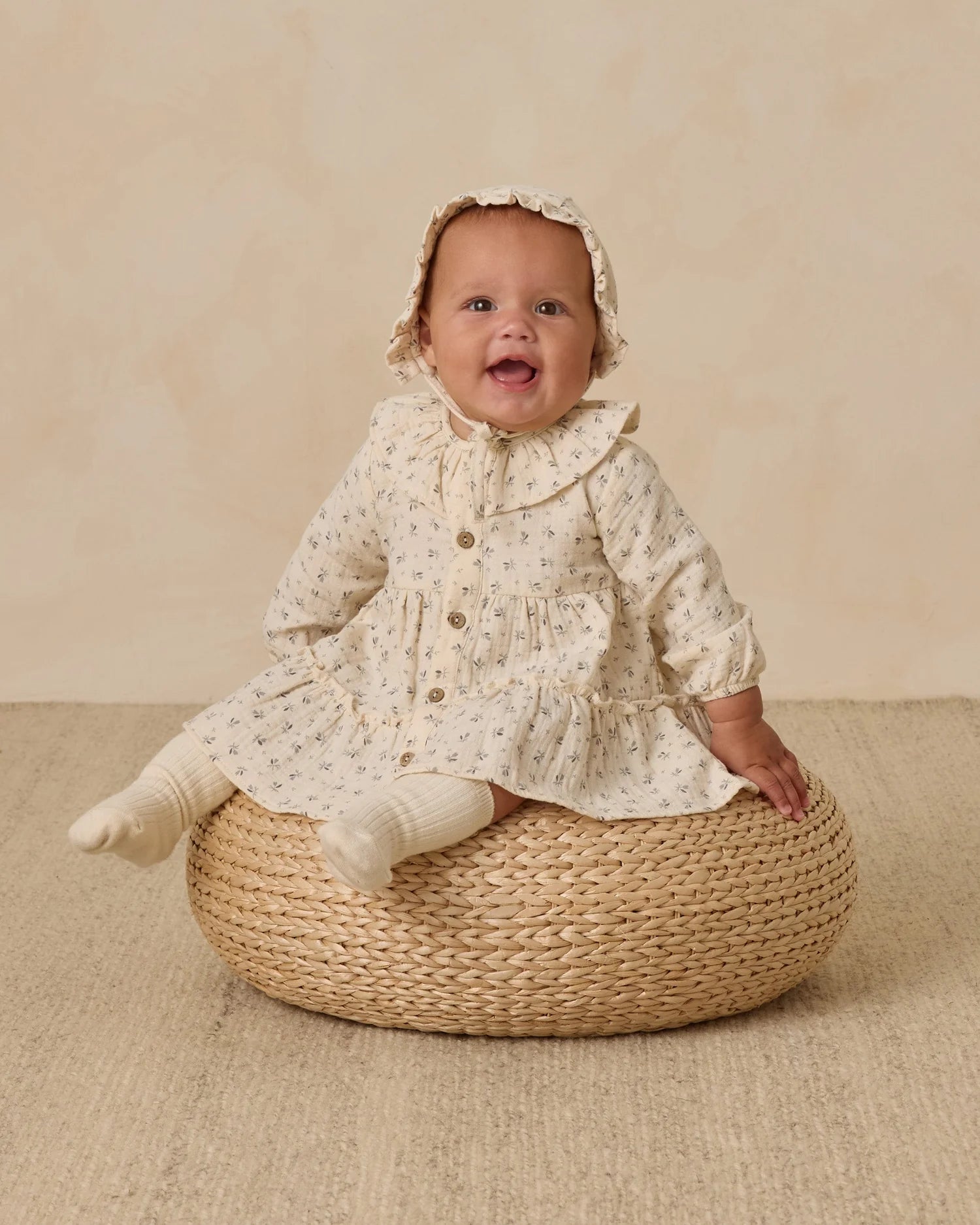 Ruffle Collar Button Dress || Bluebell