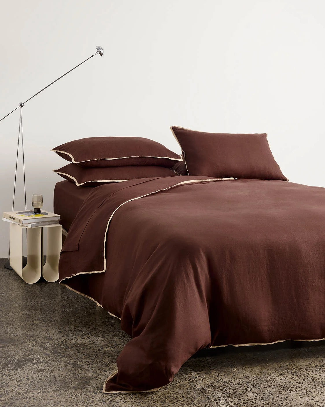 Linen Quilt Cover - Brown Sugar