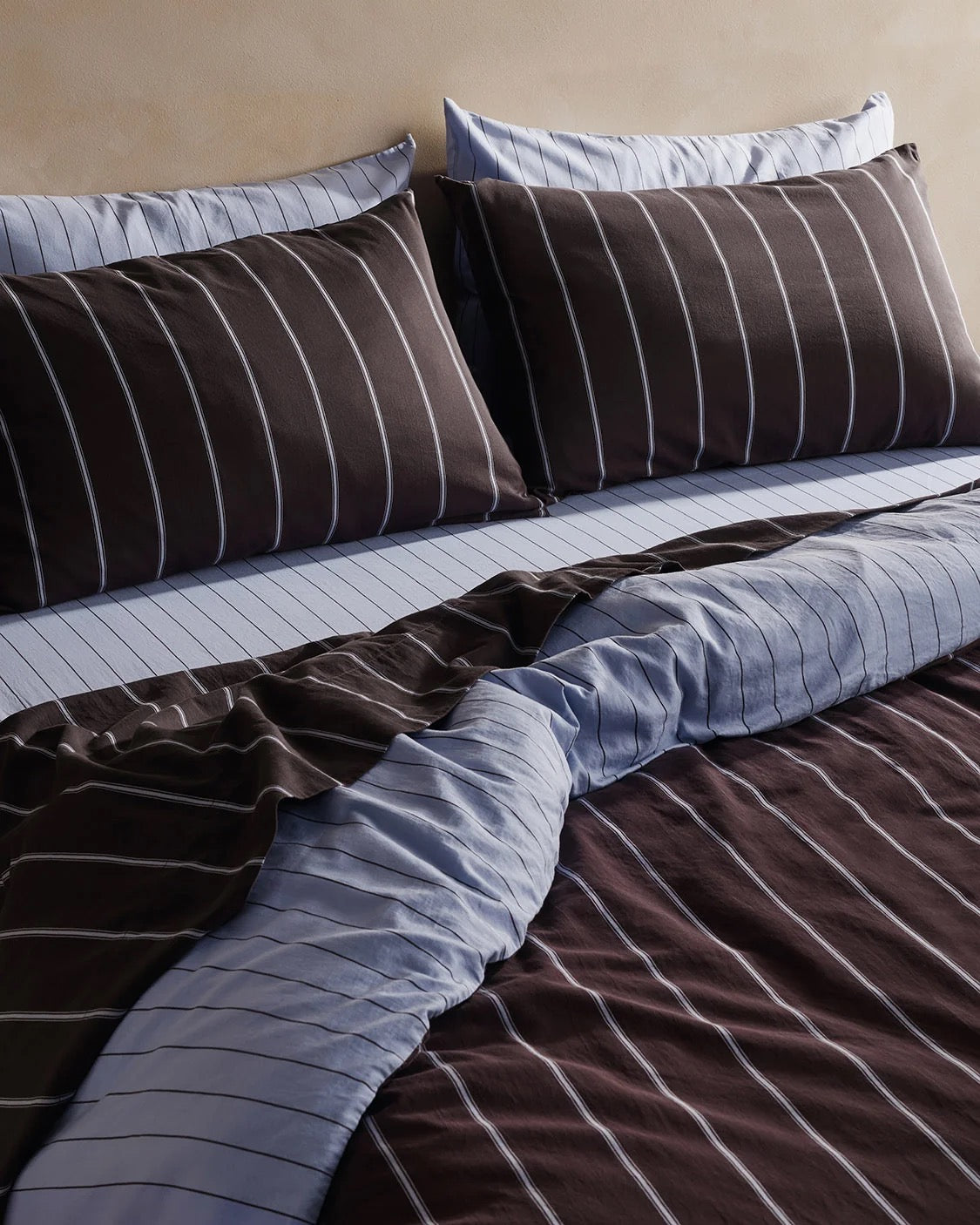 Quilt Cover - Chocolate/Mist