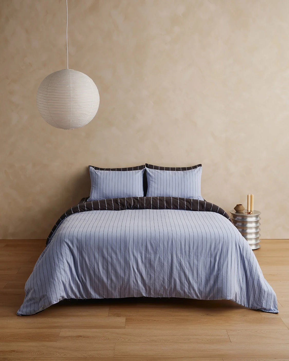 Quilt Cover - Chocolate/Mist
