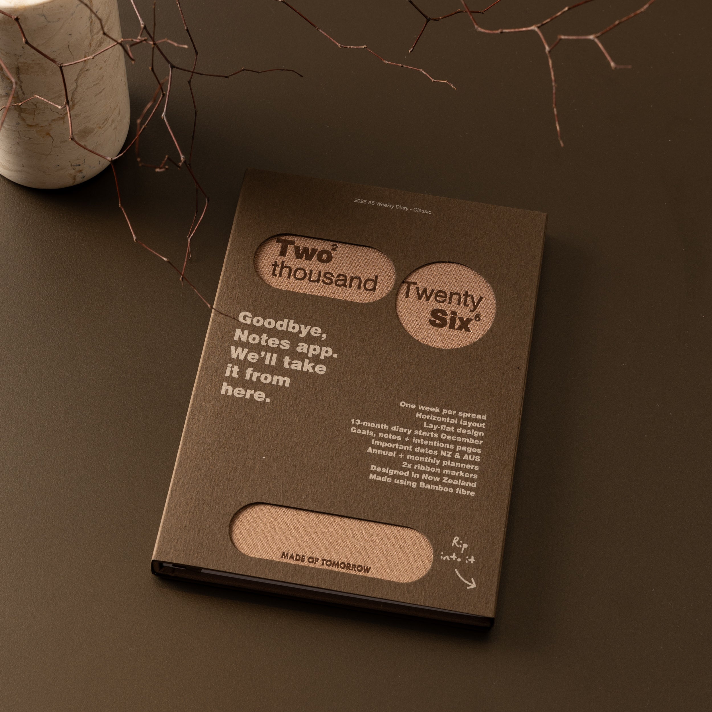 2026 A5 Weekly Diary - Classic - Toffee