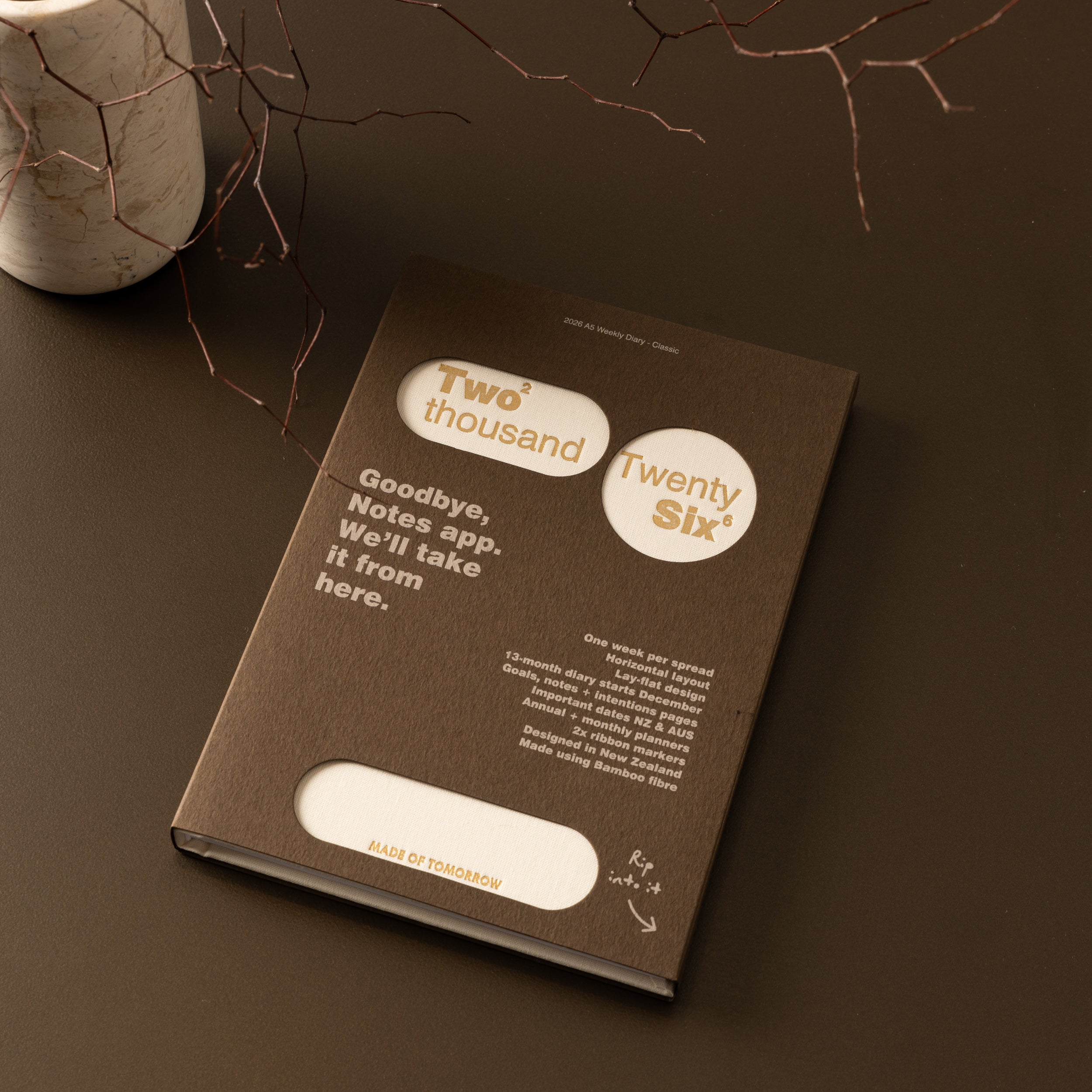 2026 A5 Weekly Diary - Classic - Cream