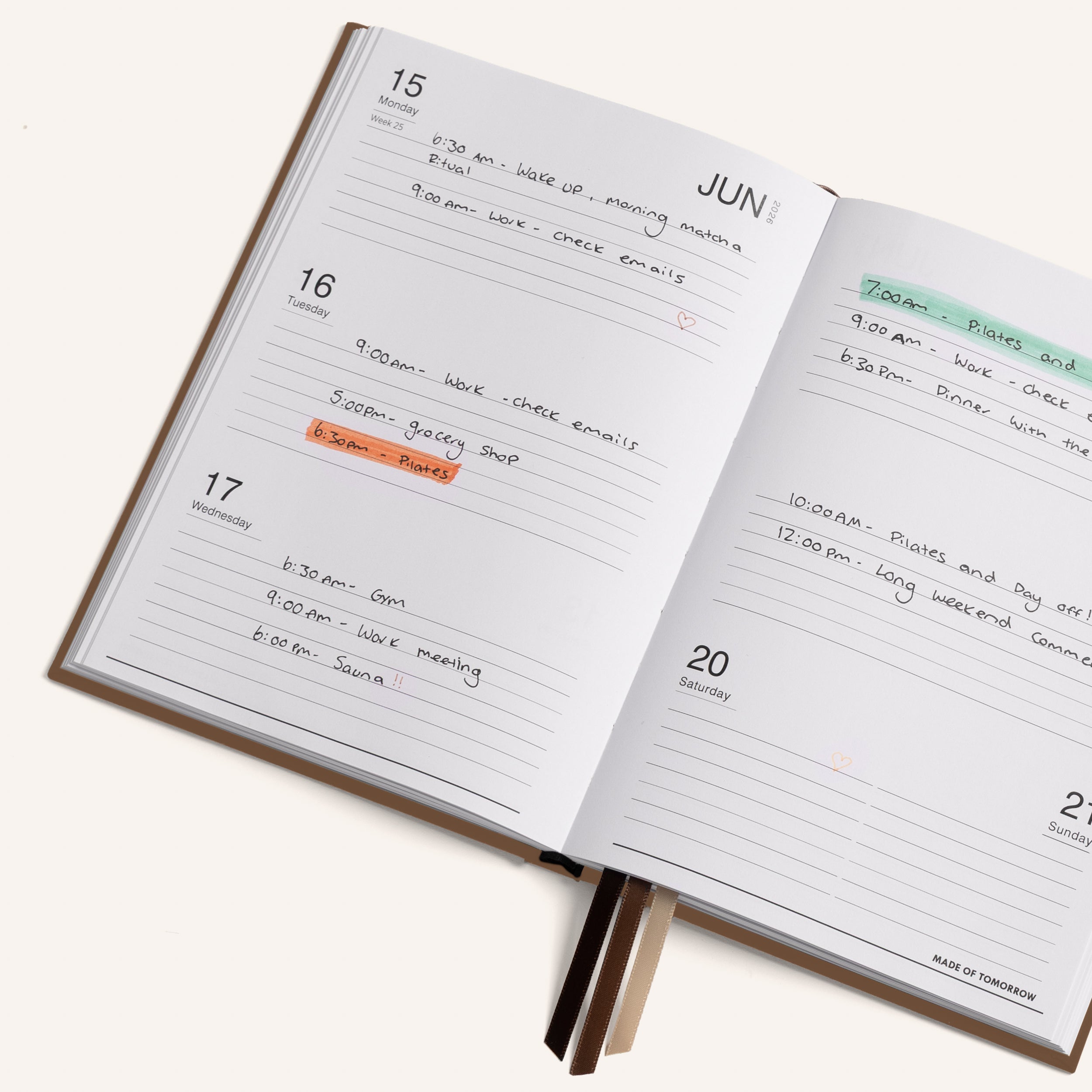 2026 A5 Weekly Diary - Classic - Toffee