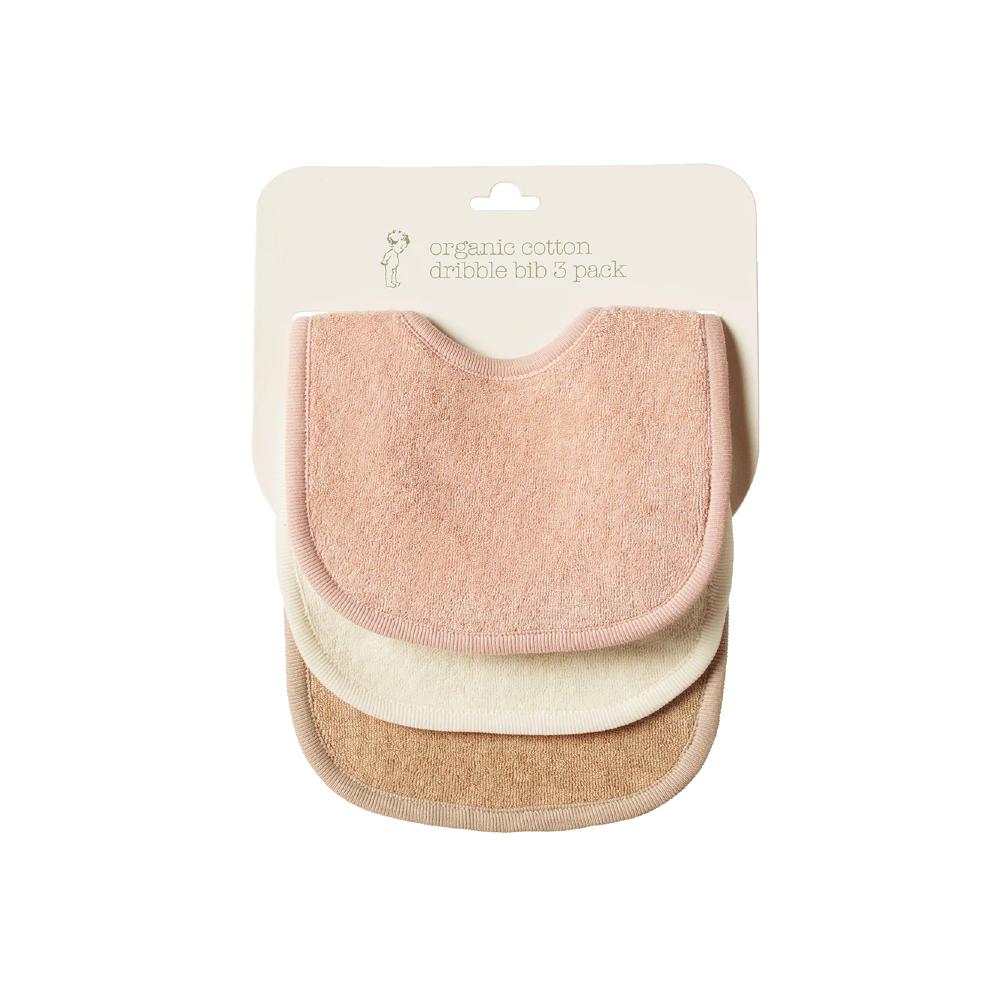 Dribble Bibs 3pk - Rose Dust/Natural/Nougat