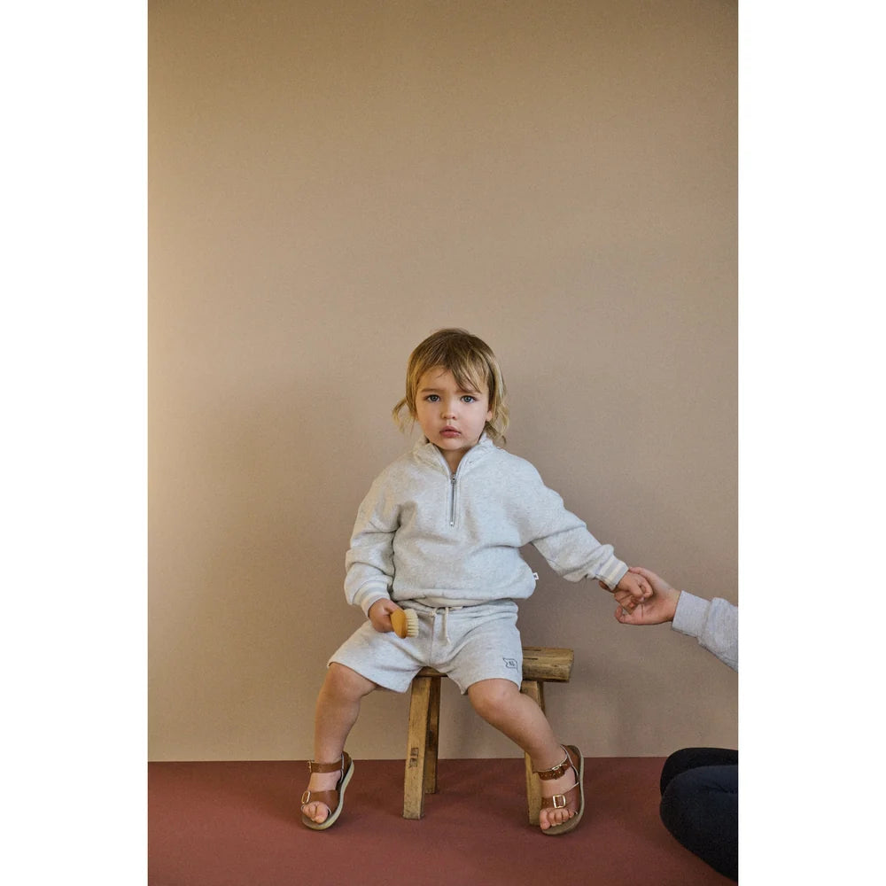 JIMMY SHORTS SWEATSHIRT - LIGHT GREY MARL