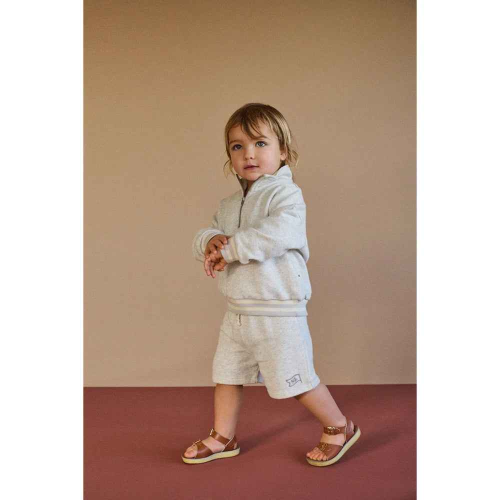 JIMMY SHORTS SWEATSHIRT - LIGHT GREY MARL