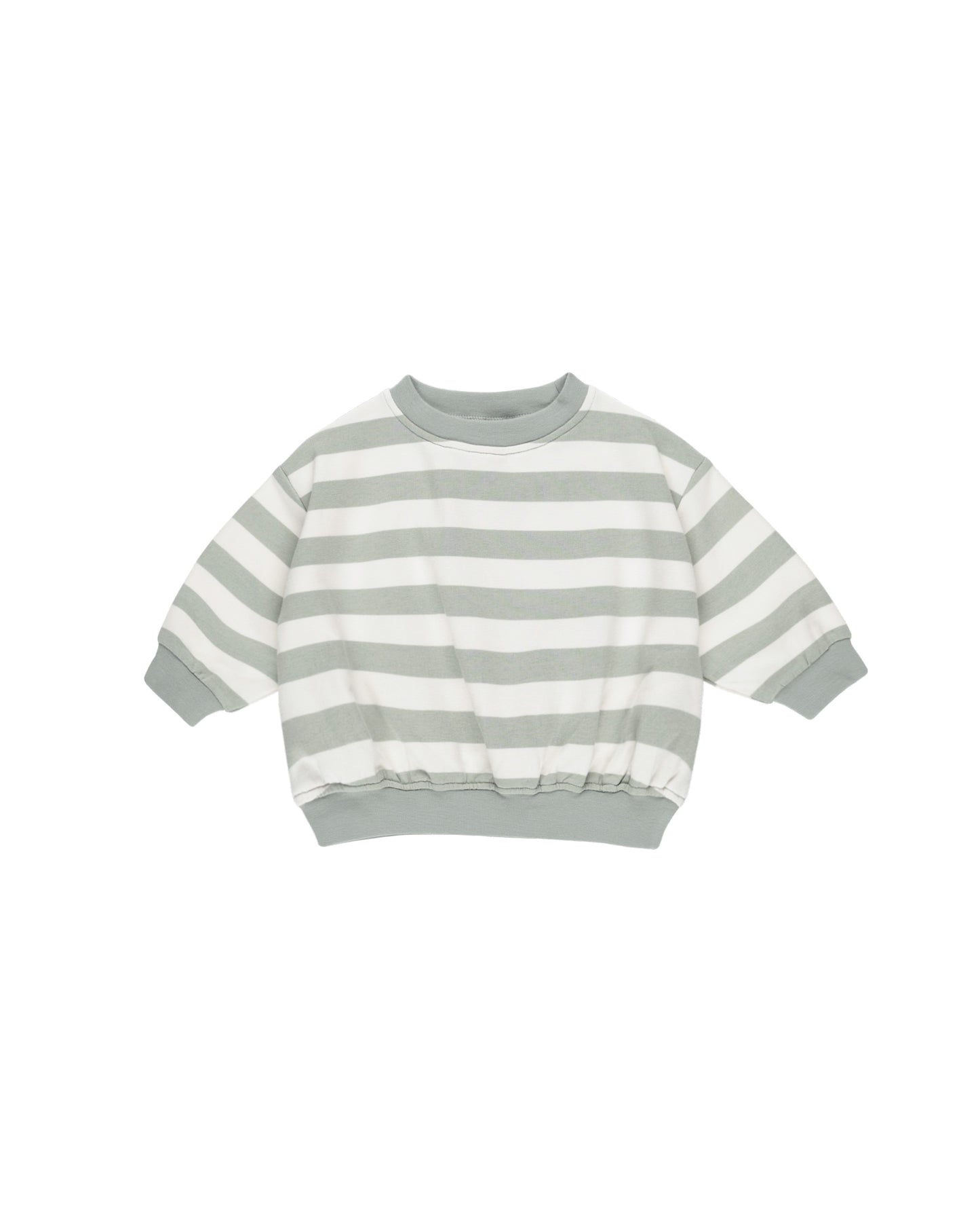 Relaxed Sweatshirt || Sage Stripe