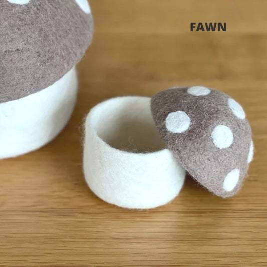 Mini Toadstool Trinket Box - 4 Colours