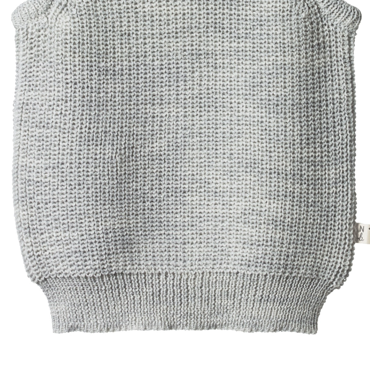 Merino Knit Vest - Light Grey Marle
