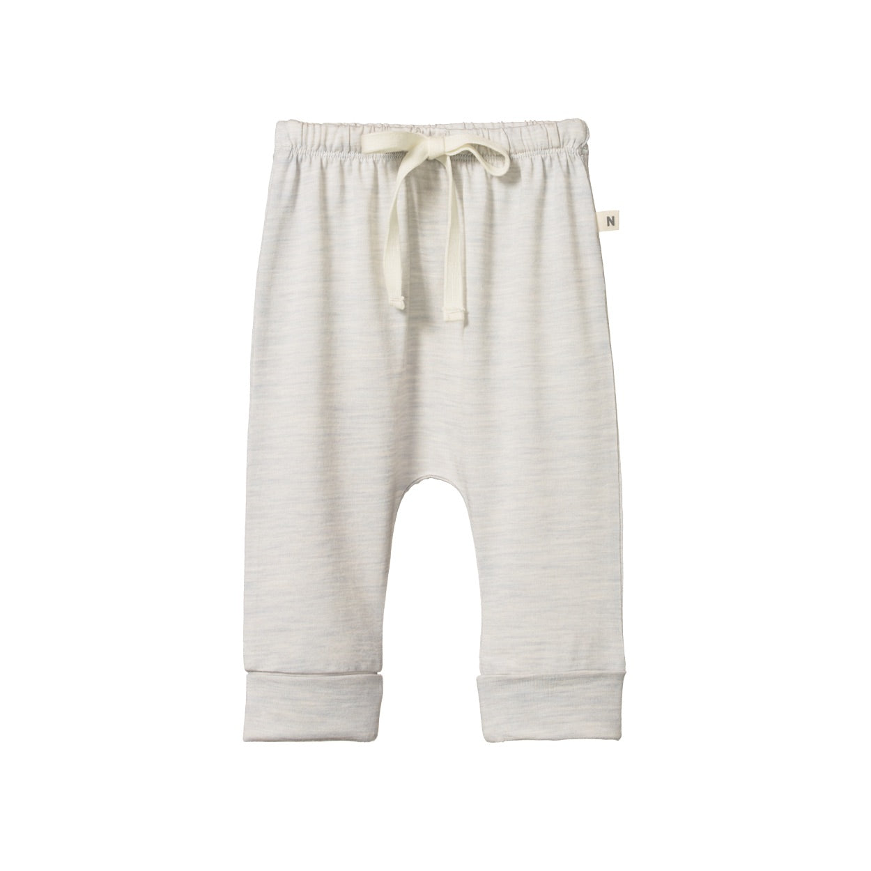 Merino drawstring pants - Light Grey Marl