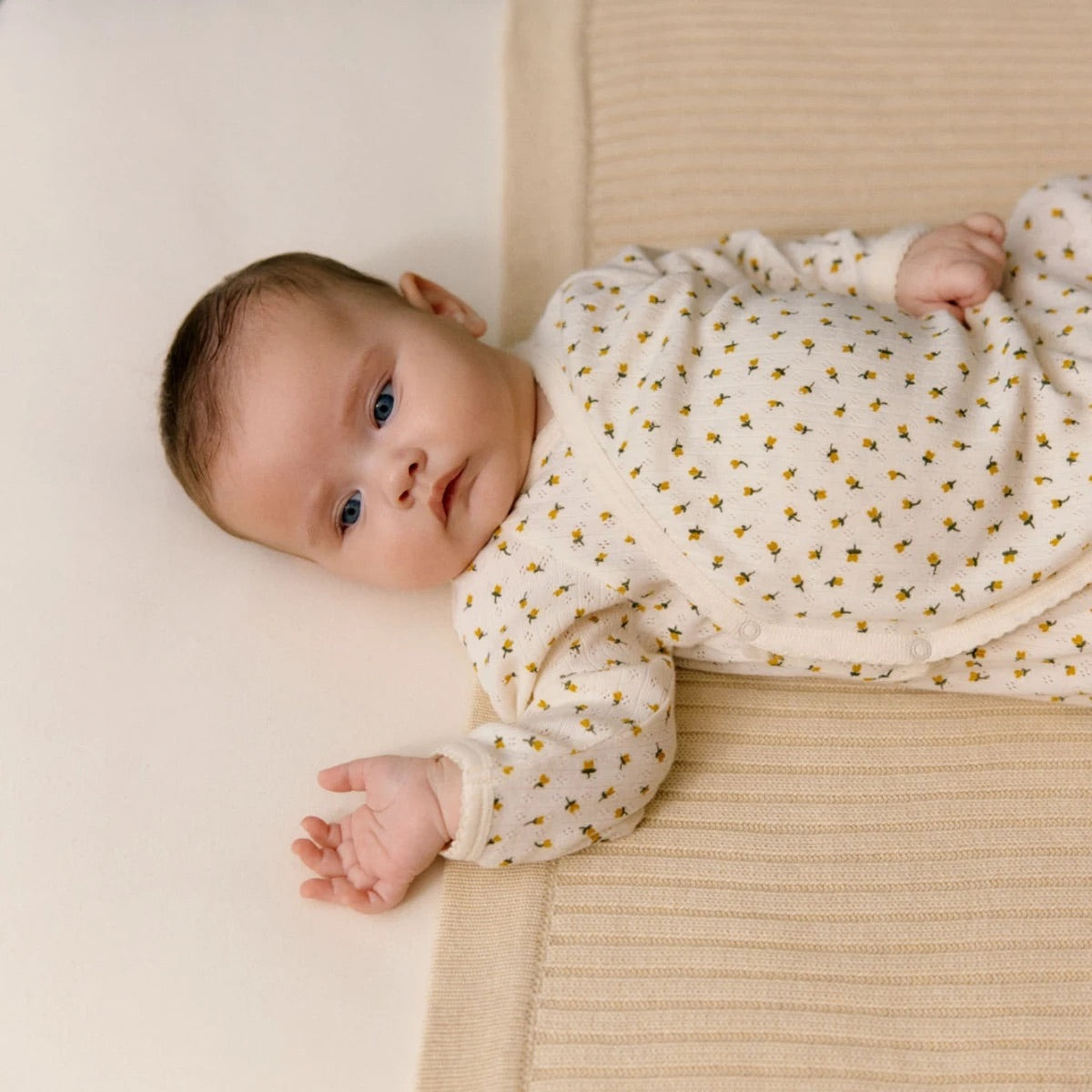 Prairie Cot Blanket - Oatmeal marl