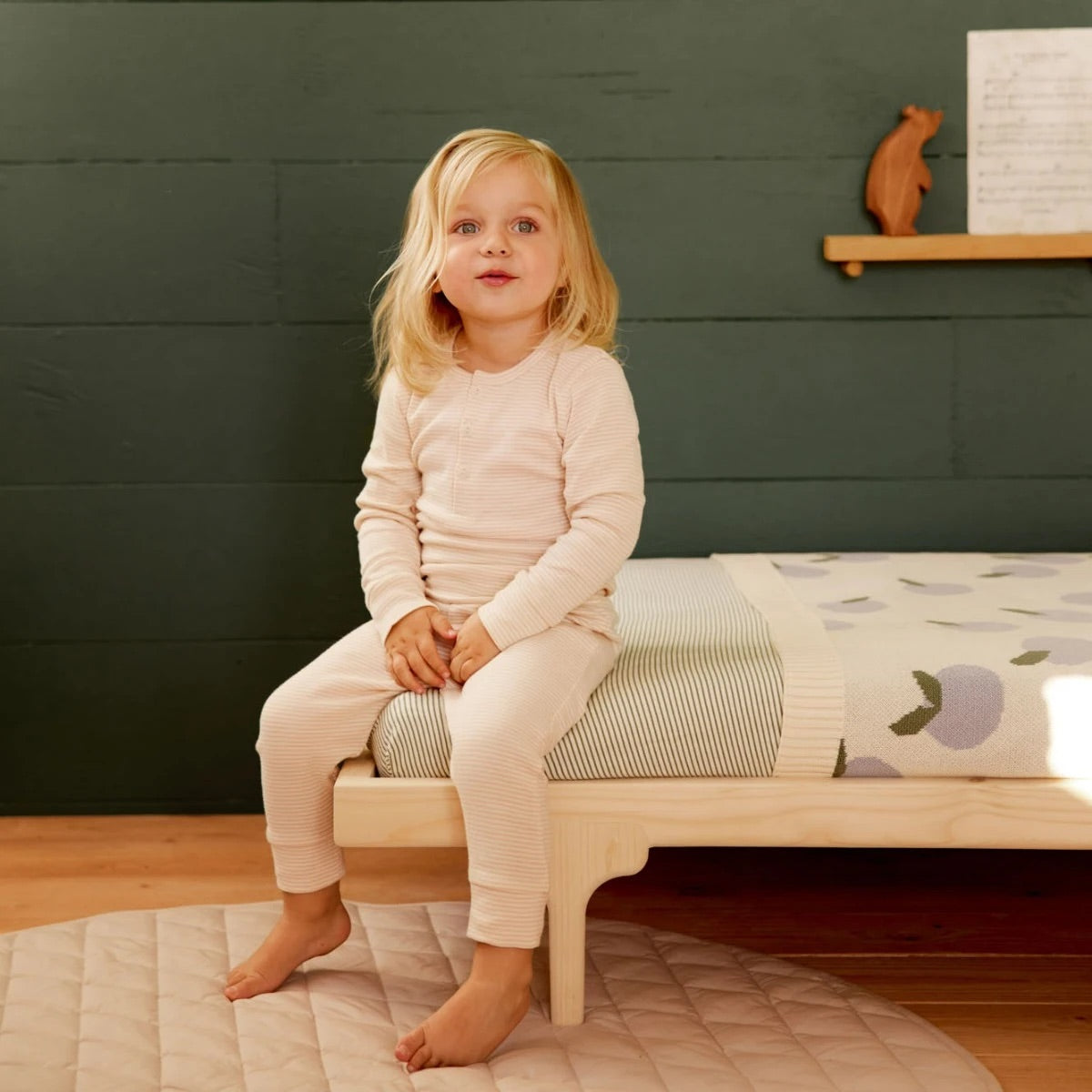 Quilted play mat - Feather