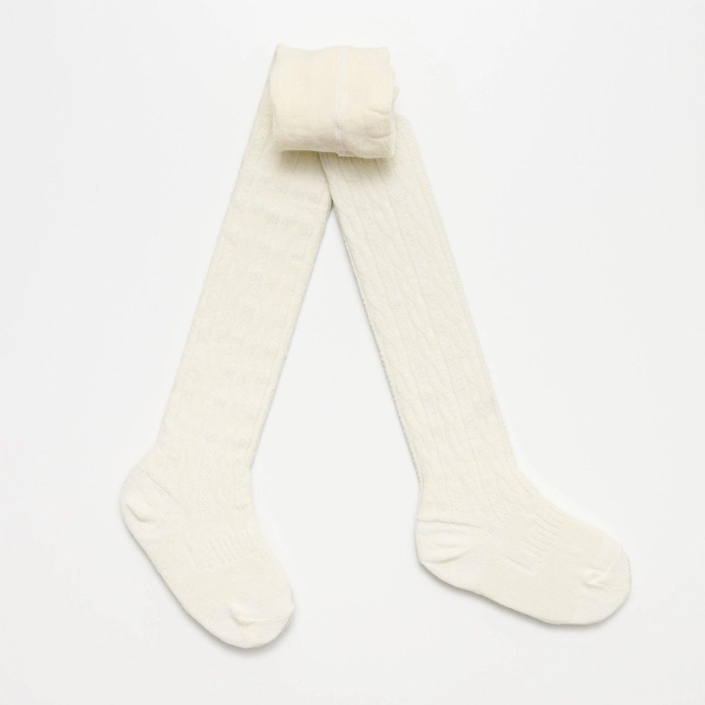 Merino Wool Cable Tights | BABY + CHILD | Oatmeal
