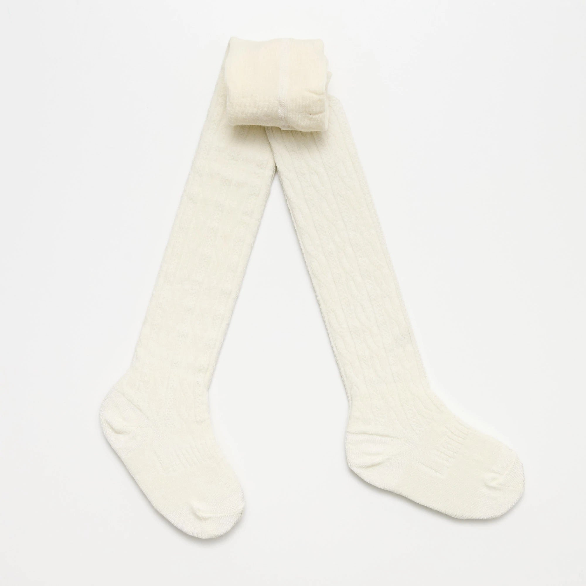 Merino Wool Cable Tights | BABY + CHILD | Oatmeal