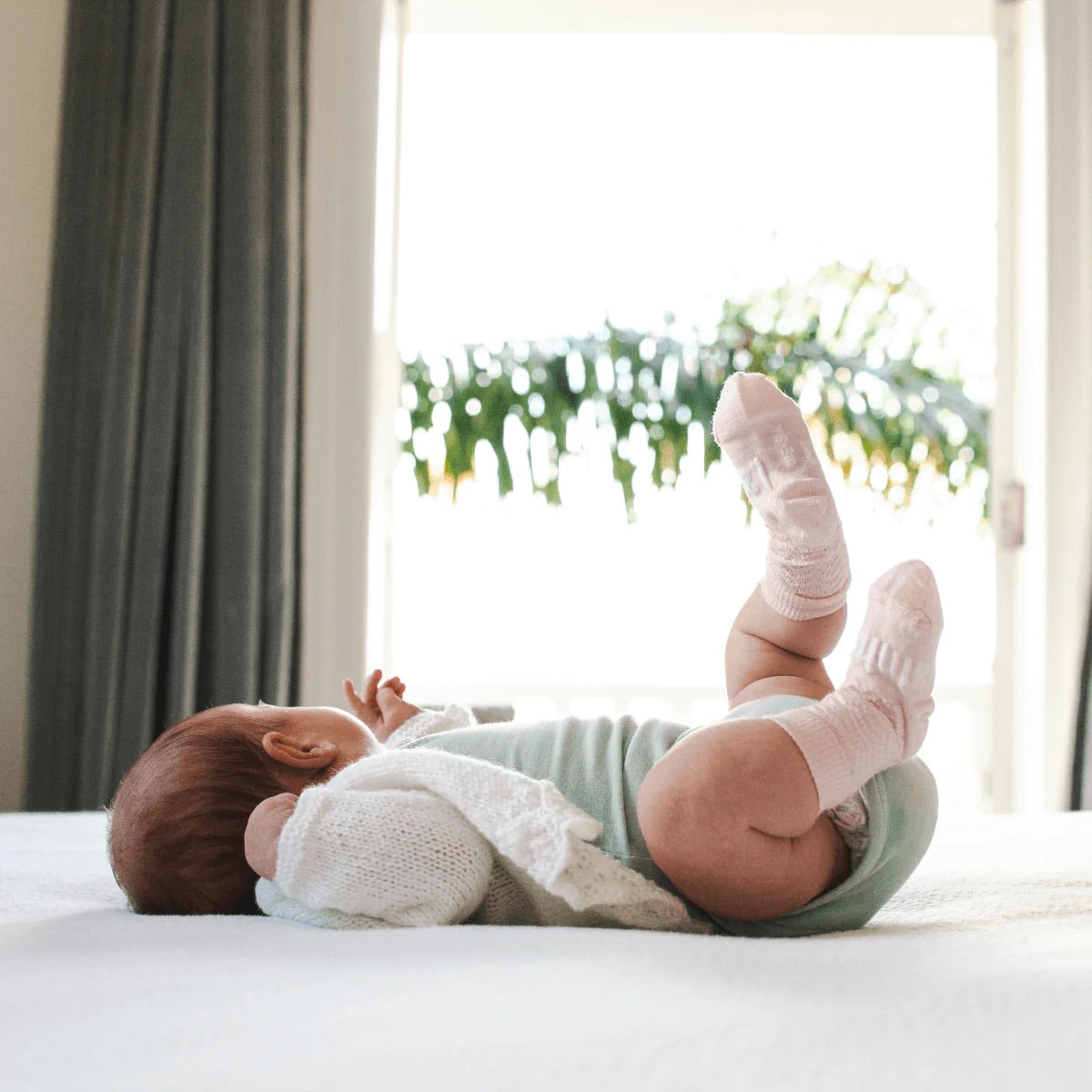 Merino Wool Crew Socks | BABY | Petal