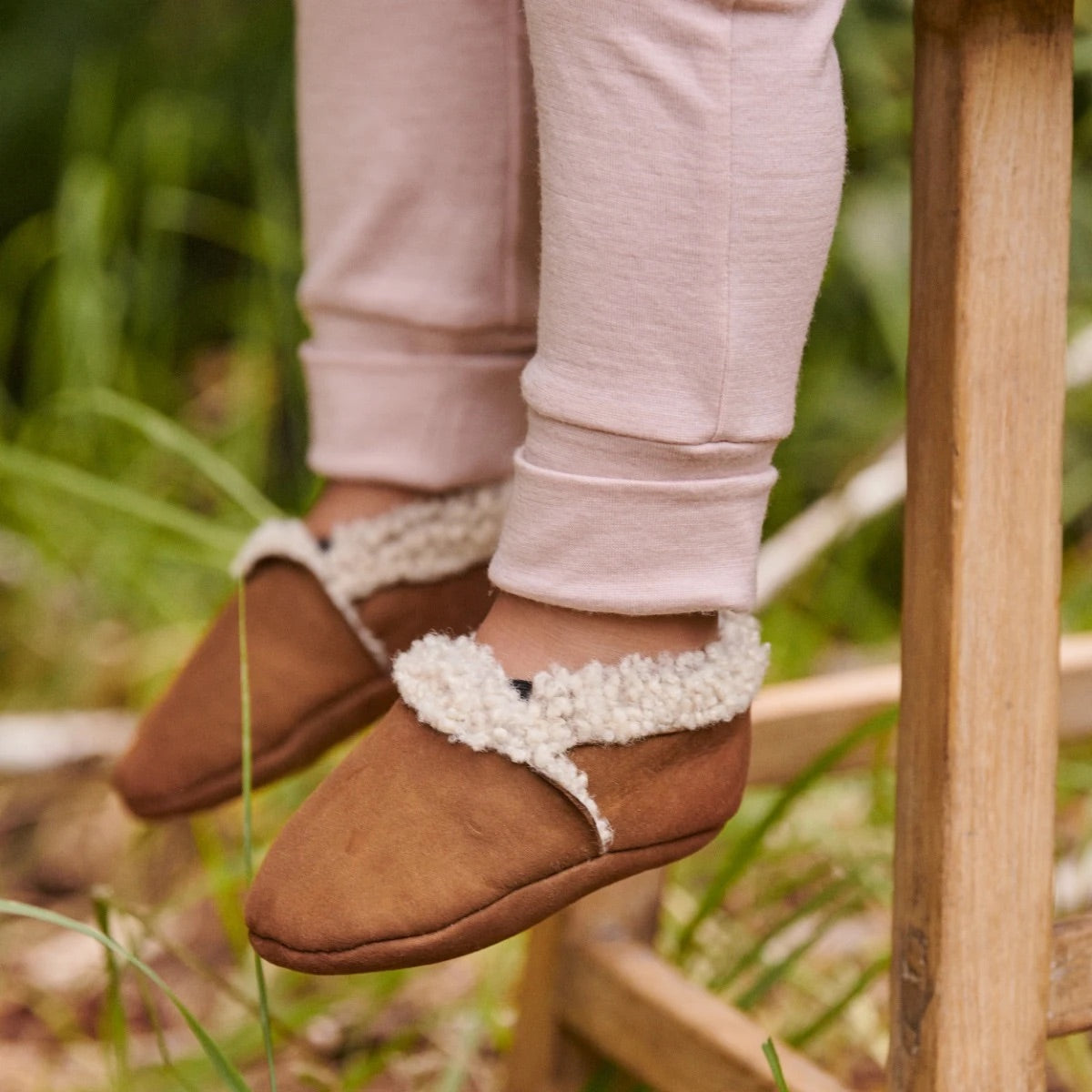 Lambskin booties - Cinnamon