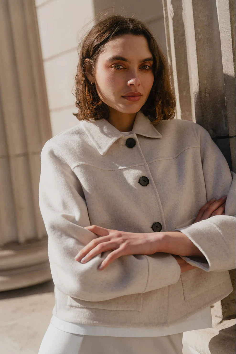 Ranger Oat Marle Wool Blend Soft Jacket