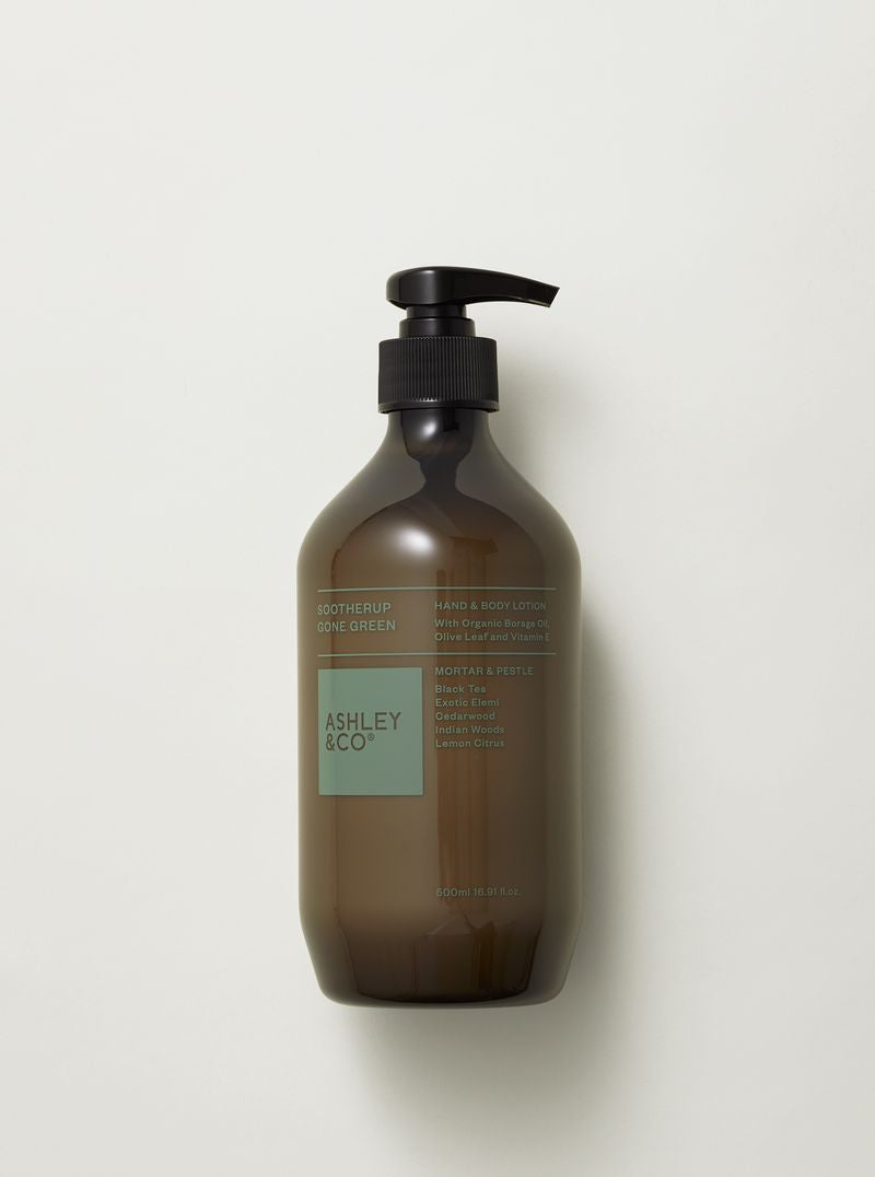 SOOTHERUP HAND & BODY LOTION  MORTAR & PESTLE