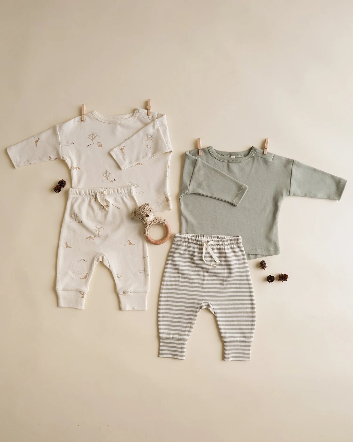 Drawstring Pant || Fern Stripe