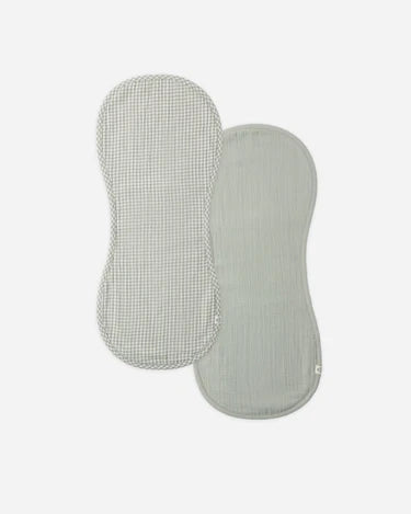 Burp Cloth, 2 Pack Sage Gingham, Sage