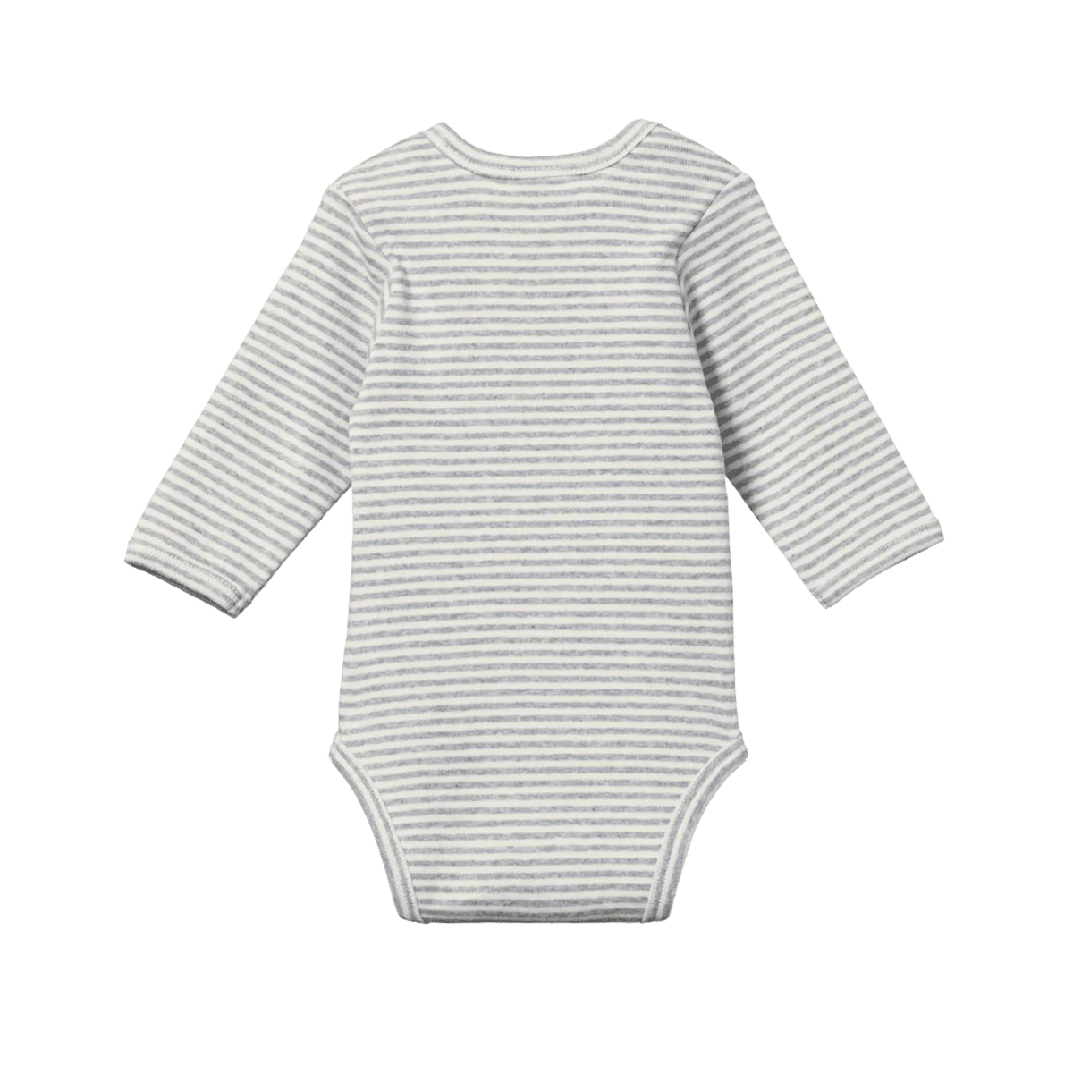 LONG SLEEVE BODYSUIT, Grey Marl Stripe