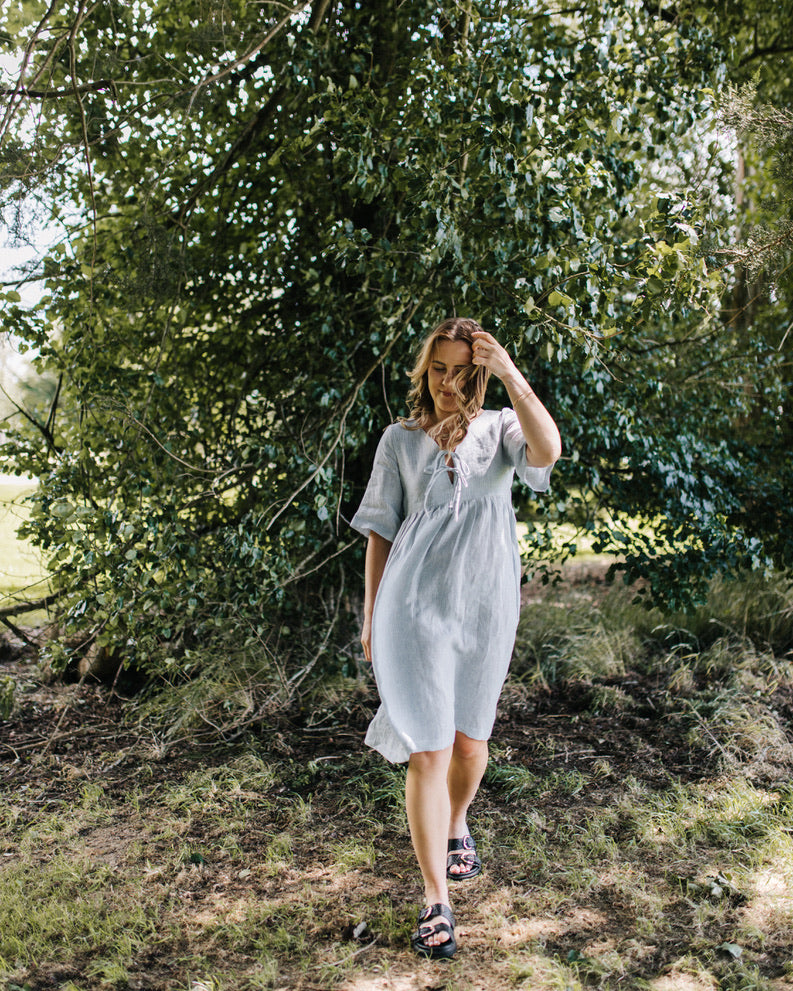 Brooke dress - Blue stripe