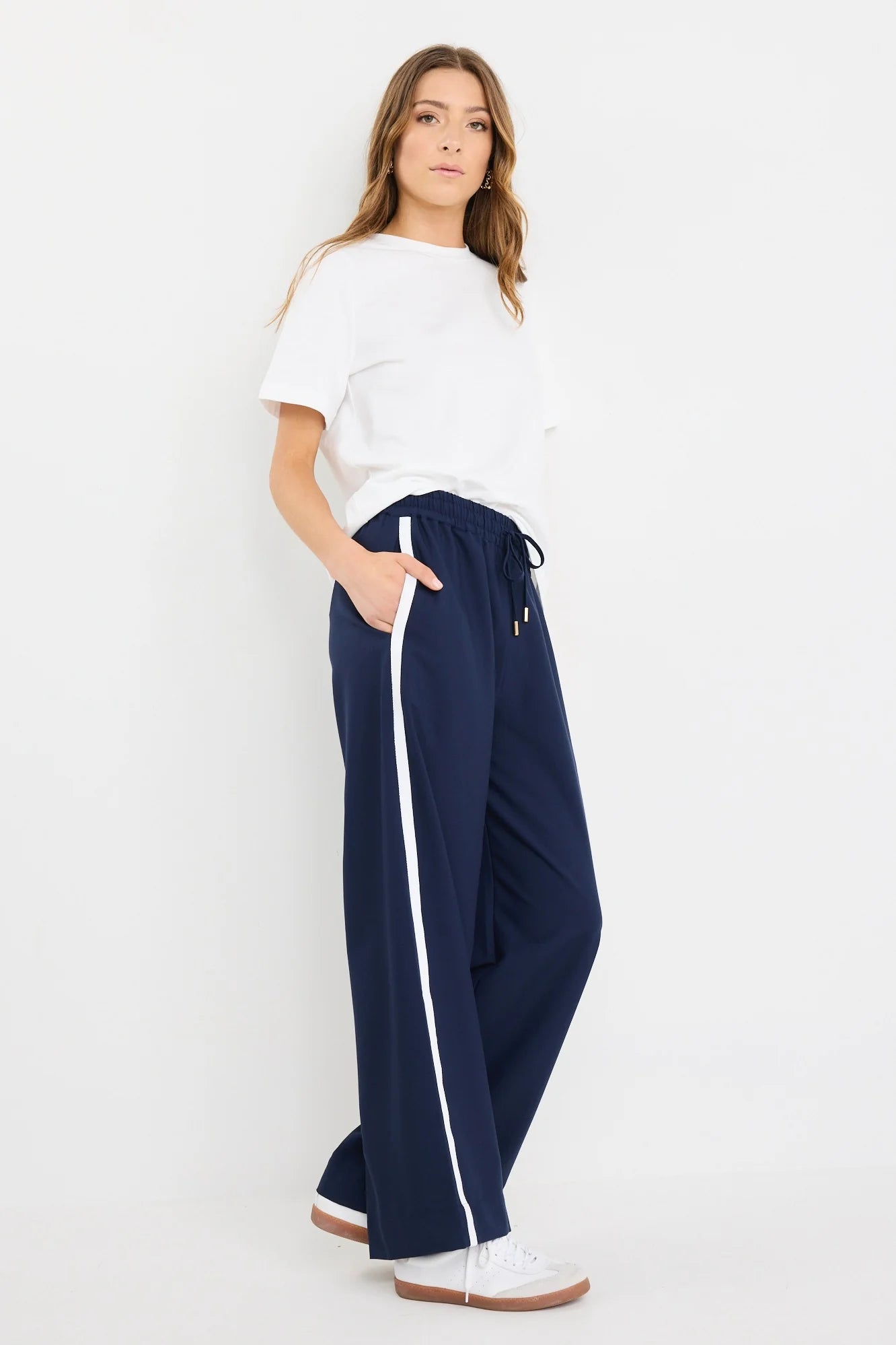 Townie Blue Side stripe Elastic Waist Pants
