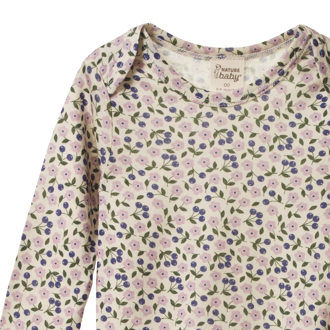 Merino Long sleeve Bodysuit - Briarwood Lilac Print