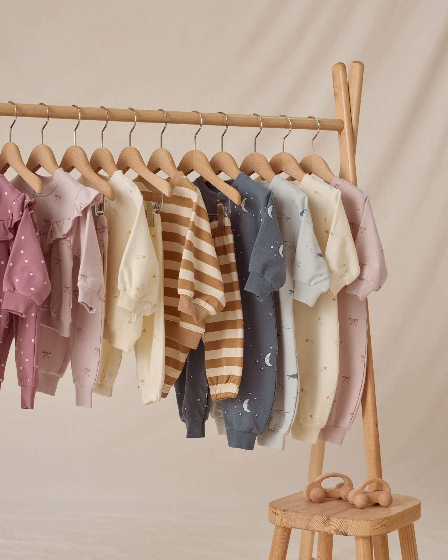 Oversized crew sweatshirt - Gold stripe