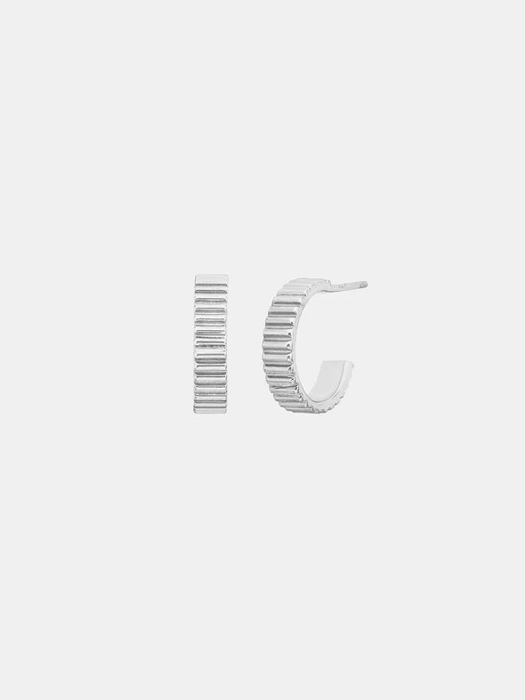 LINES HOOP STUDS 16mm - Silver