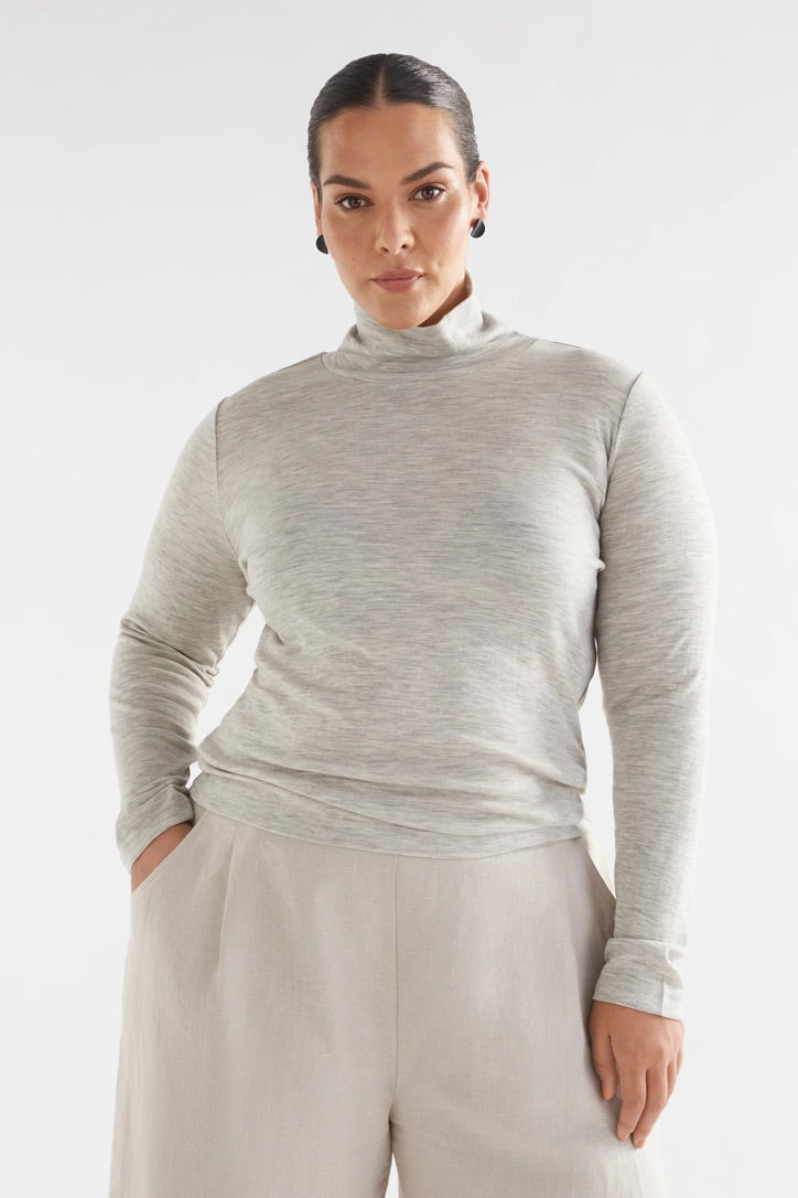 MERINO LONG SLEEVE SKIVVY - Grey