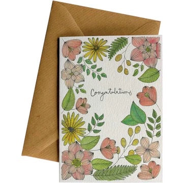 Congratulations Flowers - Card