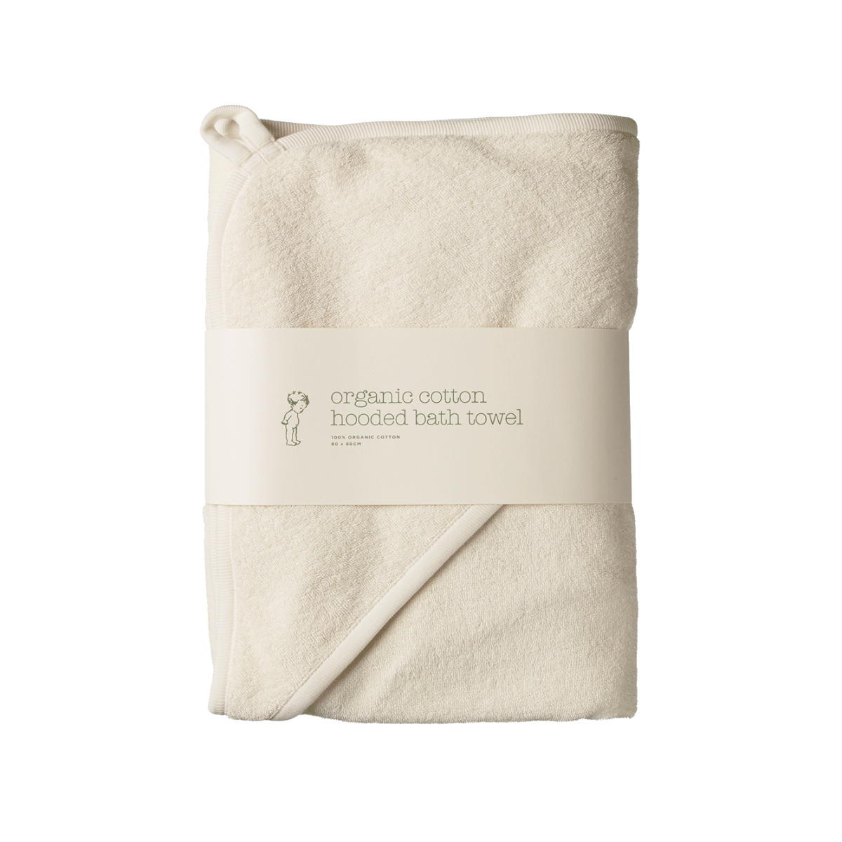 Cotton Hooded Towel - NATURAL