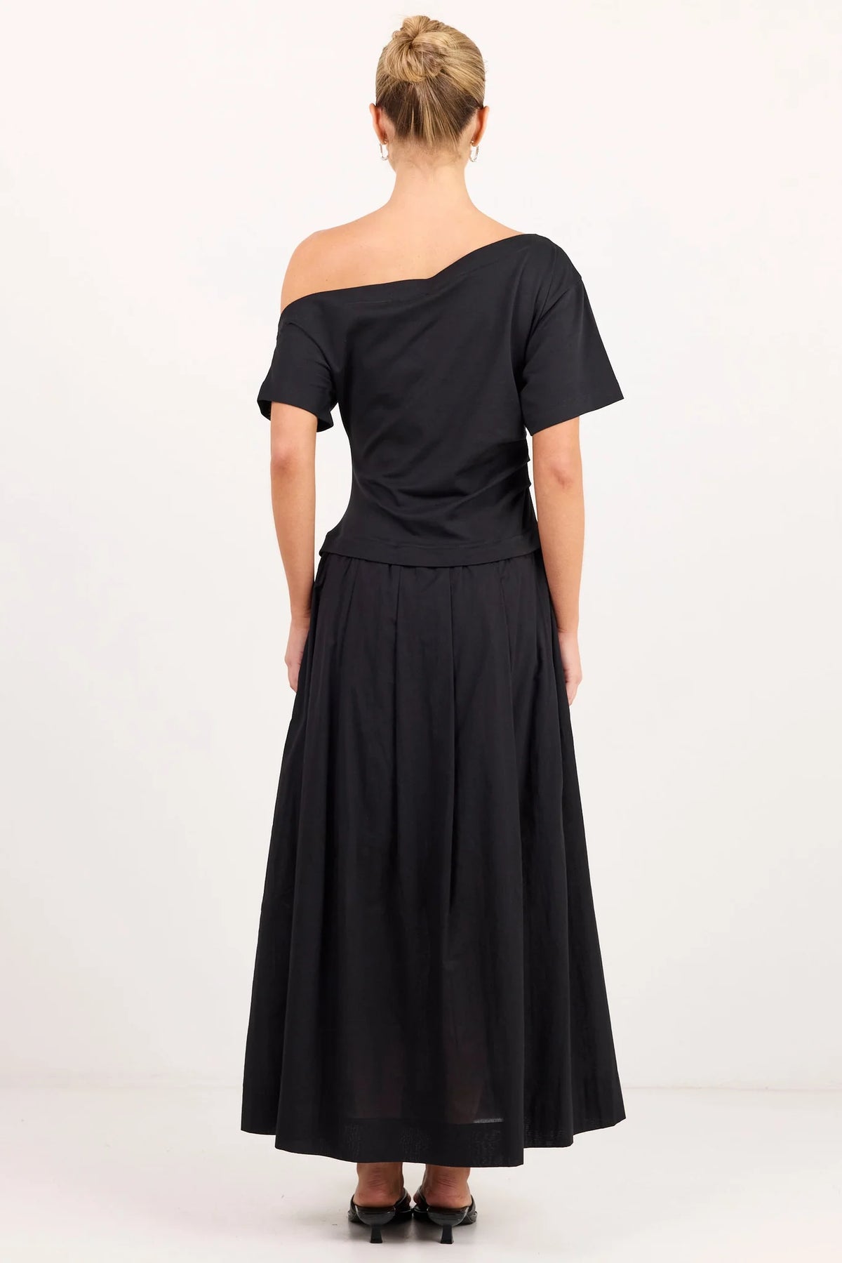 Proximity Black Tee Shirt Maxi Dress