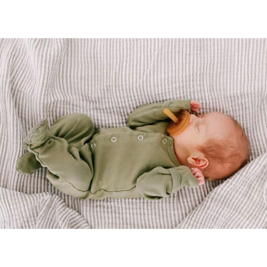 Little Unicorn Single Cotton Muslin Swaddle - Grey Stripe