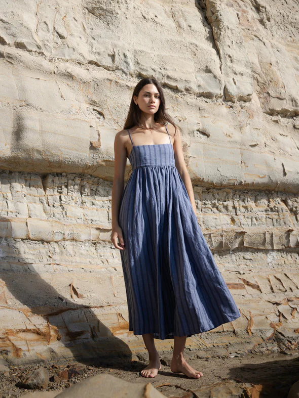 Go To Dress- Denim Stripe