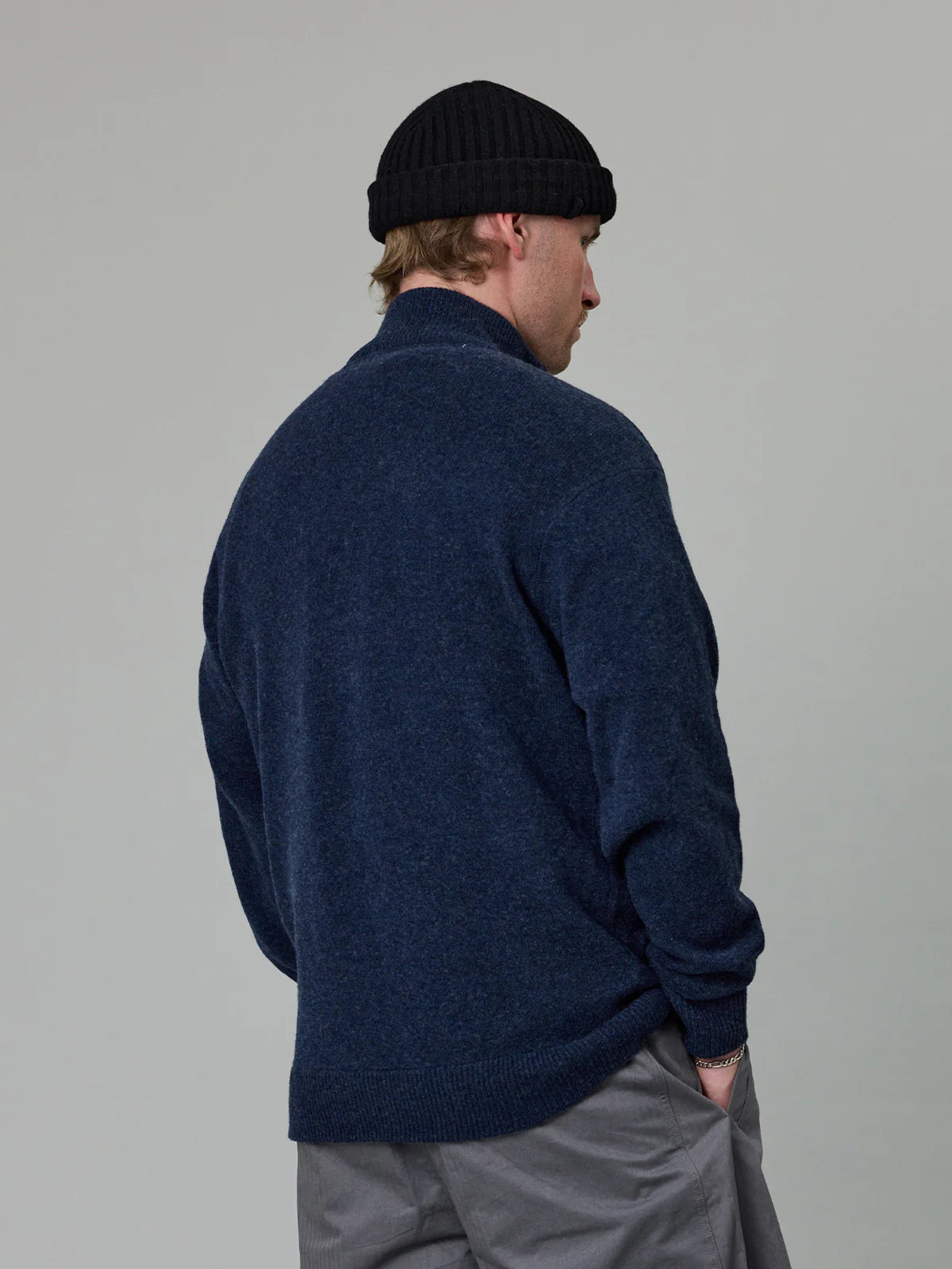 MERINO KEYPORT 1/4 ZIP - INDIGO