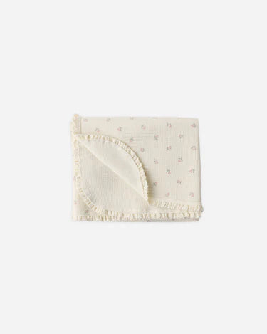 Waffle Baby Blanket Mauve Ditsy