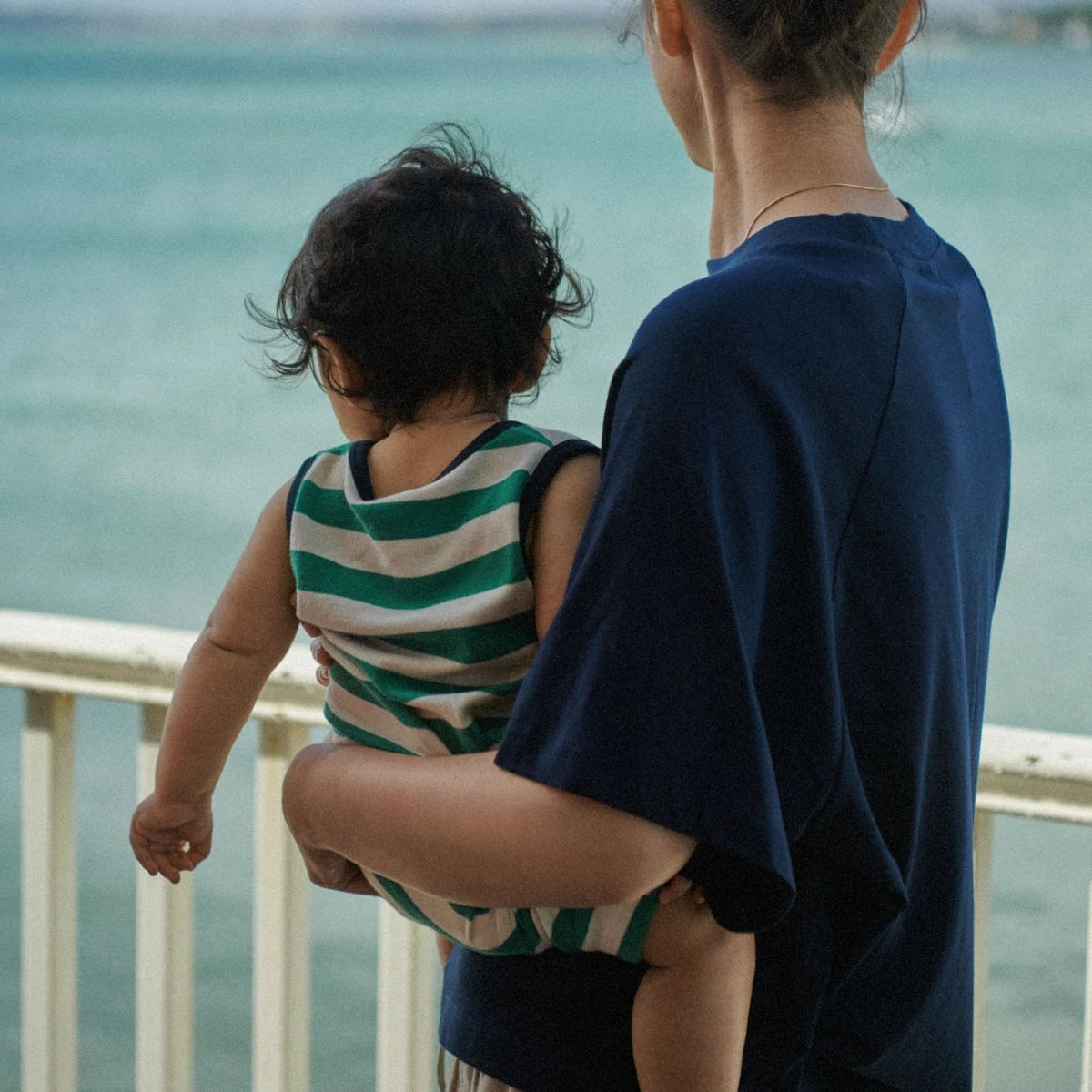 Camper Suit- Peppermint Navy Stripe