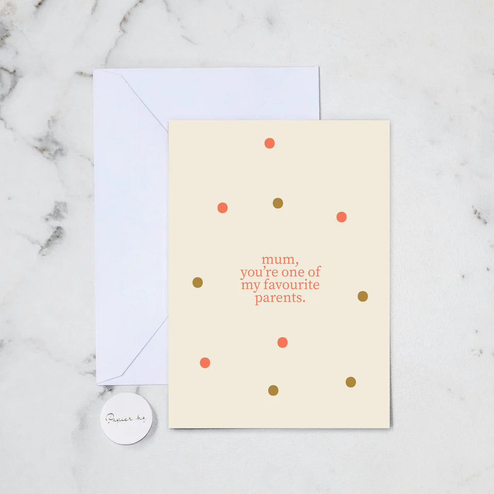 MUM FAVOURITE PARENT GREETING CARD